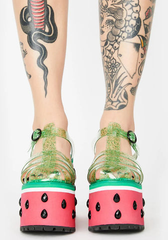 One In A Melon Platform Sandals