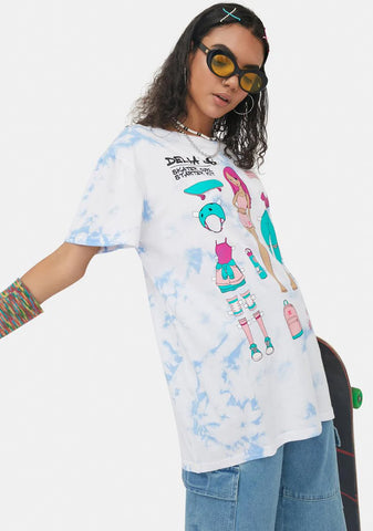 Skater Baby Tie Dye Graphic Tee