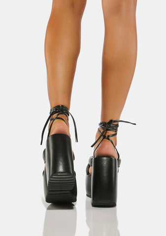 Black Vally Platform Sandals