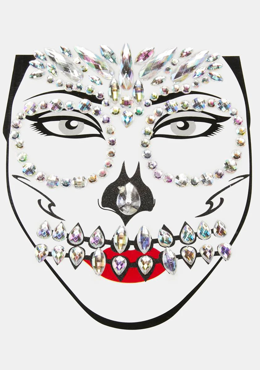 Afterlife Glamour Skeleton Face Gems