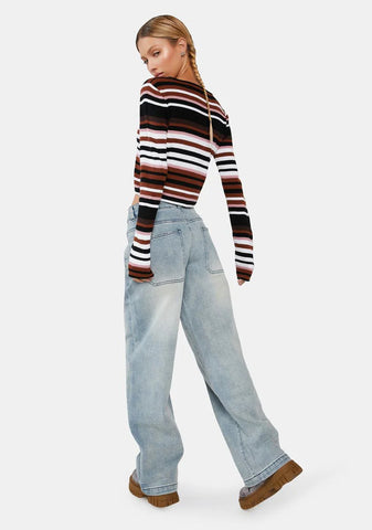 Where To Next Baggy Low Rise Jeans