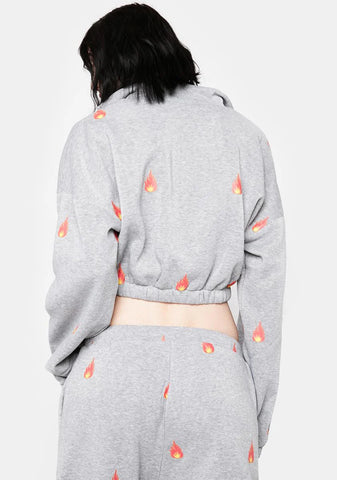 Little Fires Cropped Sweater