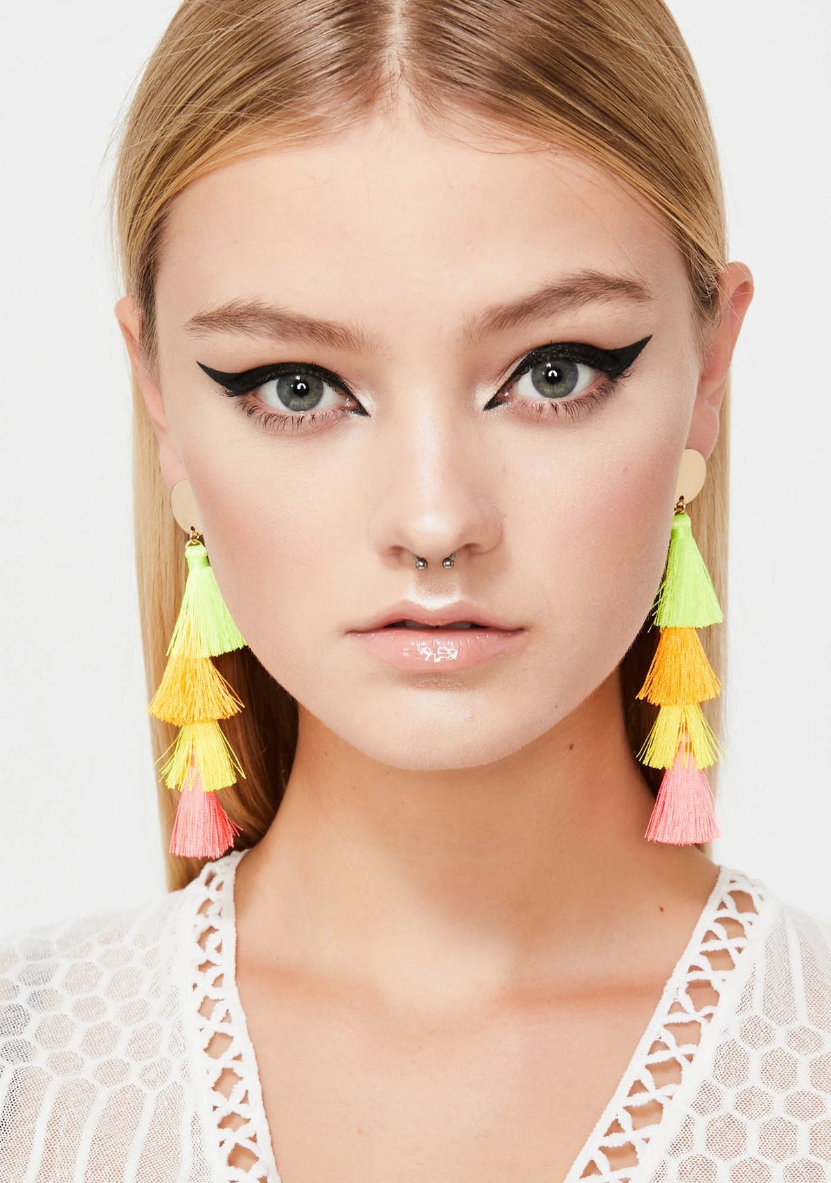 Neon Desert Tassel Earrings