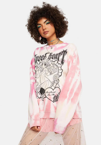 Sweet Heart Tie Dye Sweatshirt