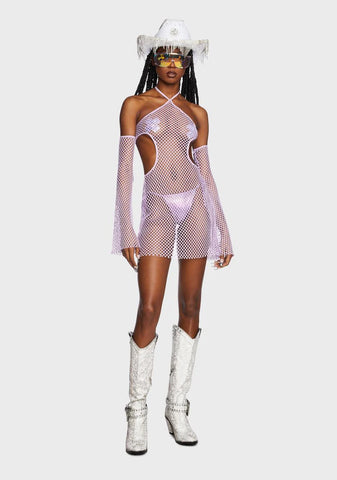 Merely A Visionary Fishnet Dress