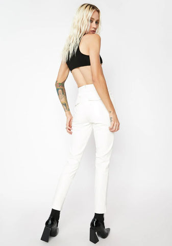 Icy Here All Day Vegan Leather Trousers