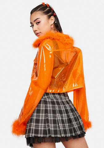 Juicy Planet Her Vinyl Trucker Jacket