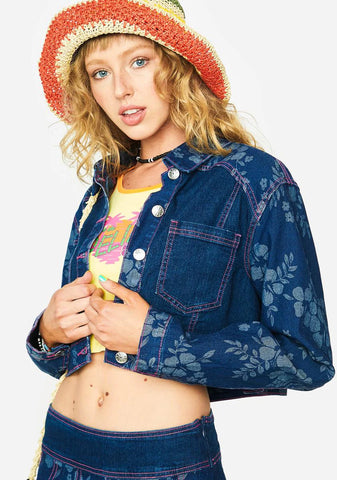 Woke Up In Paradise Denim Jacket