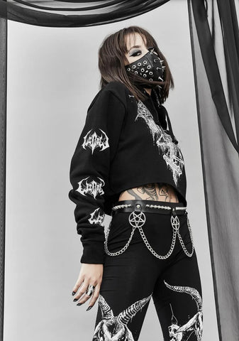 The Devil Inside Crop Hoodie