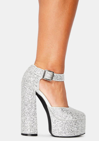 Shine By Night Glitter Heels