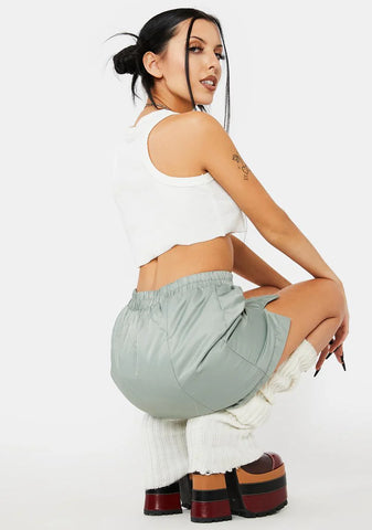 Street Smarts Quilted Mini Skirt