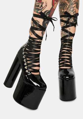 Dark Euphoria Platform Heels