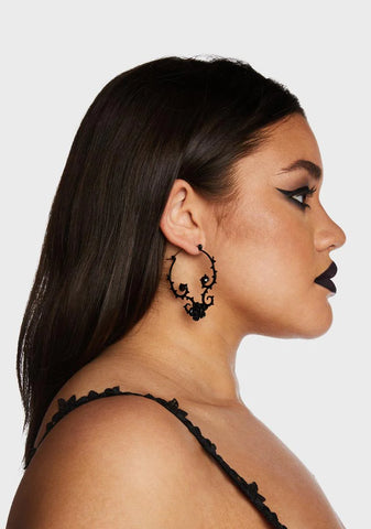 Thorny Subjects Hoop Earrings
