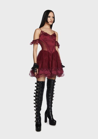 Off The Shoulder Ruffled Dress