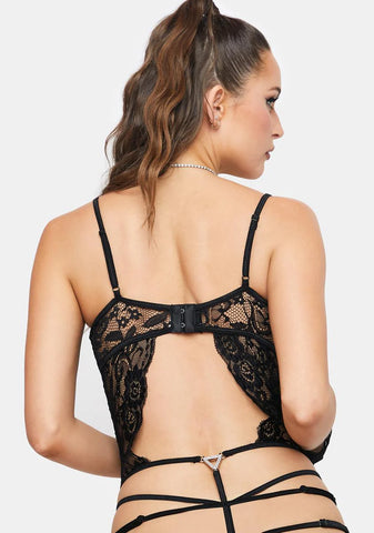 Expected Caresses Lace Teddy
