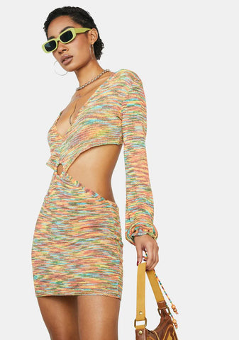 Tangy Sweet Scene Crochet Mini Dress