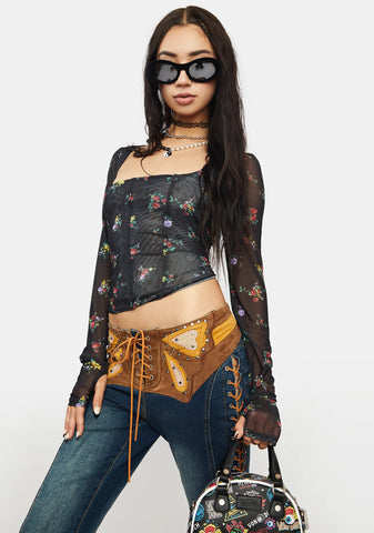 Kona Long Sleeve Corset Top