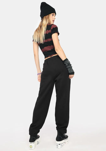 Hello Kitty Black Graphic Joggers