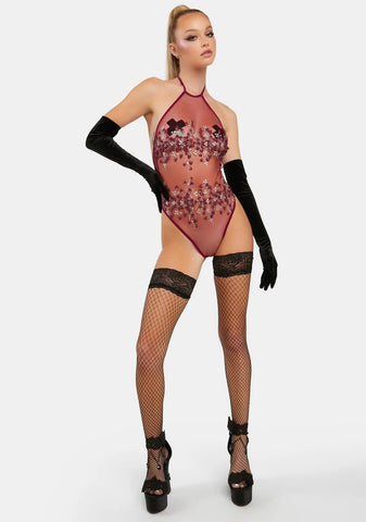 Pick My Petals Sheer Bodysuit