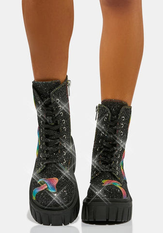 Trippy Twilight Combat Boots