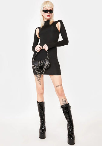 Midnight Steel Town Girl Bodycon Dress