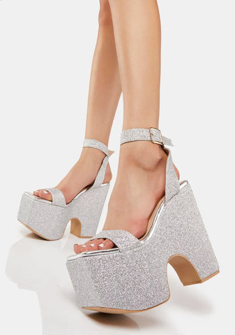 Silver Ariyah Platform Heels