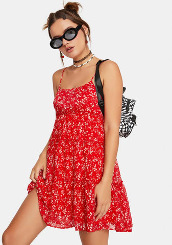 Animal Behavior Babydoll Mini Dress