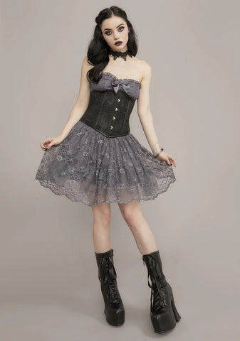 Take Caution Lace Mini Dress