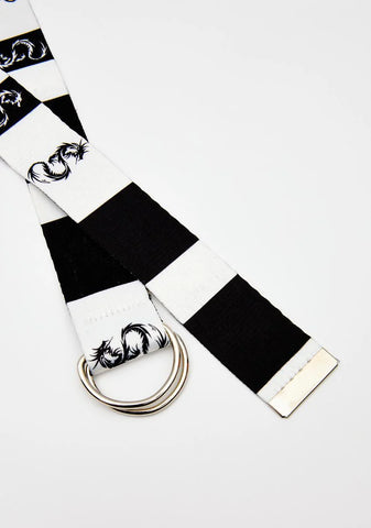 Retro Chic Dragon Checkered Belt