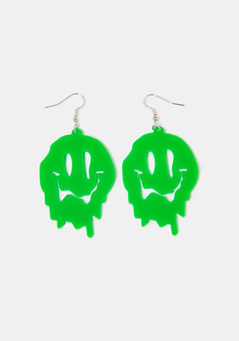 Make You Melt Smiley Face Earrings