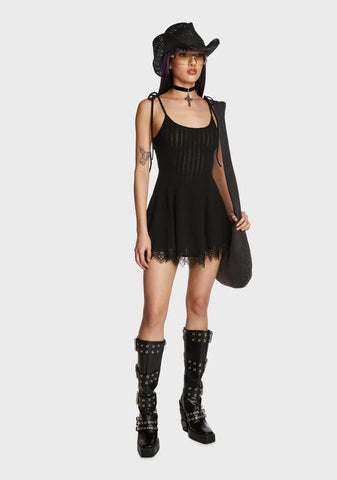 Truth Hurts Mini Dress - Black