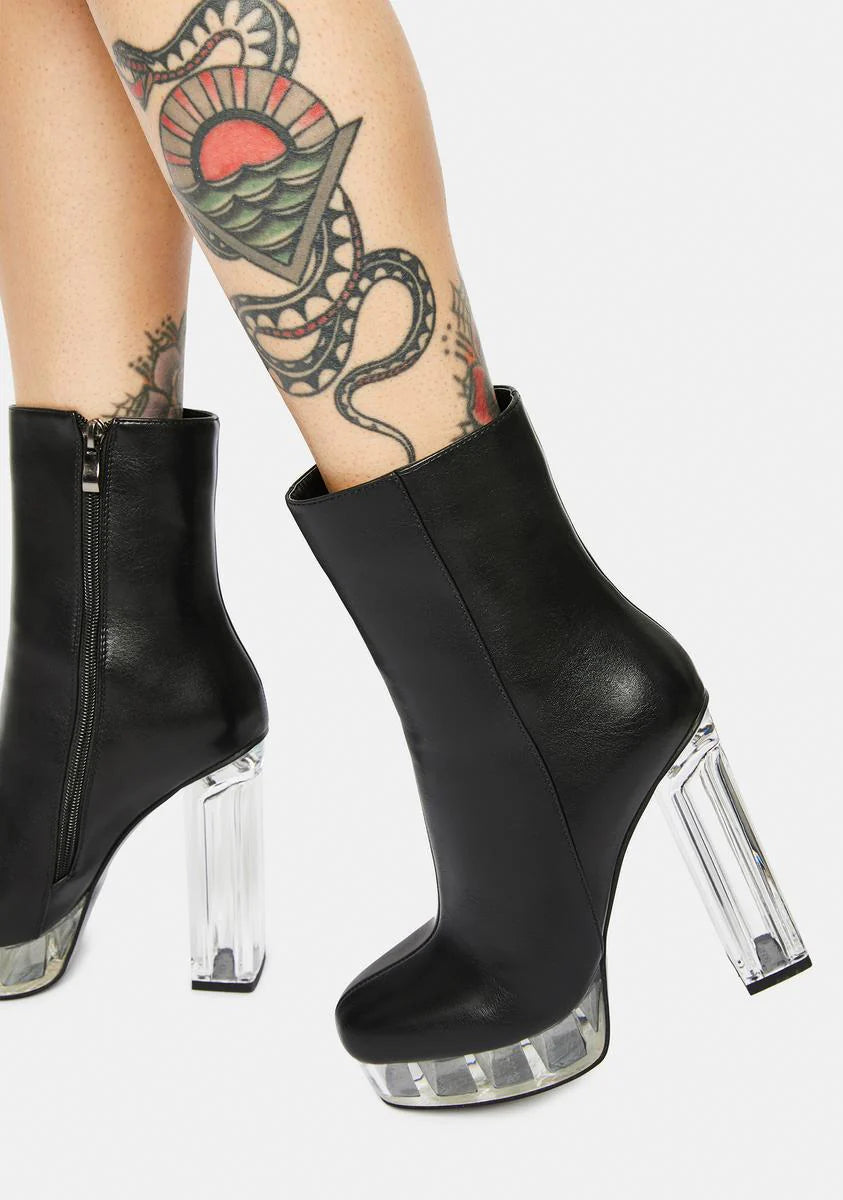 Tis The Season Chunky Heel Boots