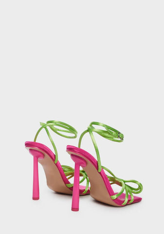 Love Games Satin Heels