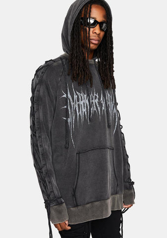 Modulation Unisex Lace-Up Hoodie