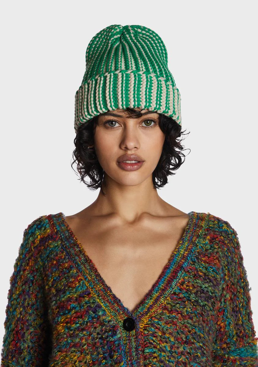 Emerald Good Shivers Knit Beanie