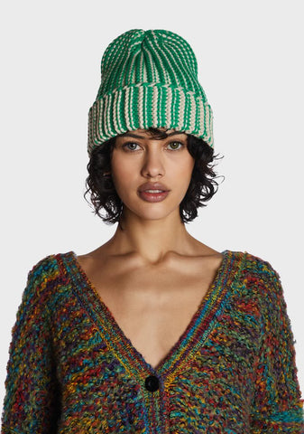 Emerald Good Shivers Knit Beanie