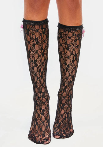 Wicked Taking Chances Lace Socks