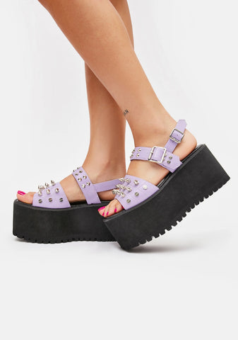 Restless Soul Spiked Platform Sandals
