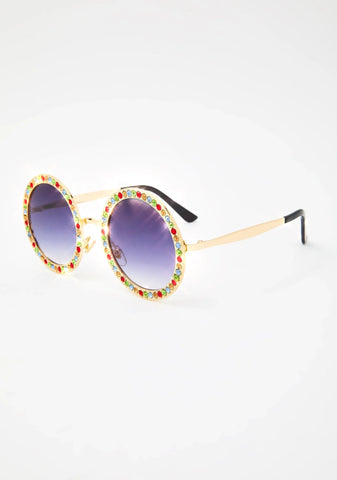 Hippie Vision Rhinestone Sunglasses