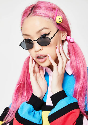 Night Boy Bye Oval Sunglasses