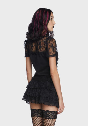 Don't Feel Lonely Ribbed Crop Top