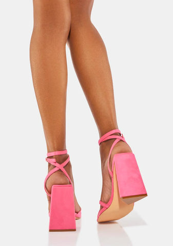 Pink Naomi Block Heels