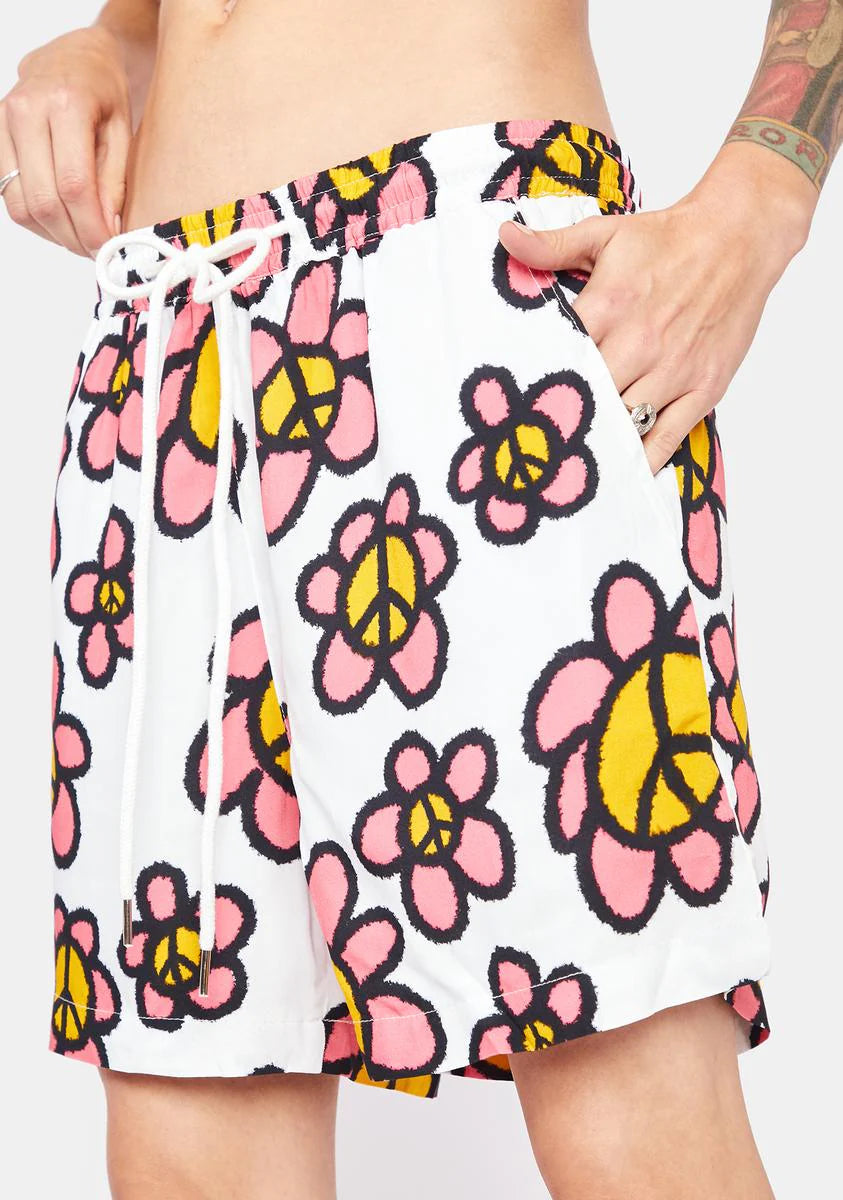 Peace & Petals Vacation Shorts