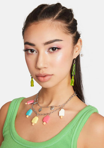 Sweet Freeze Layered Charm Necklace