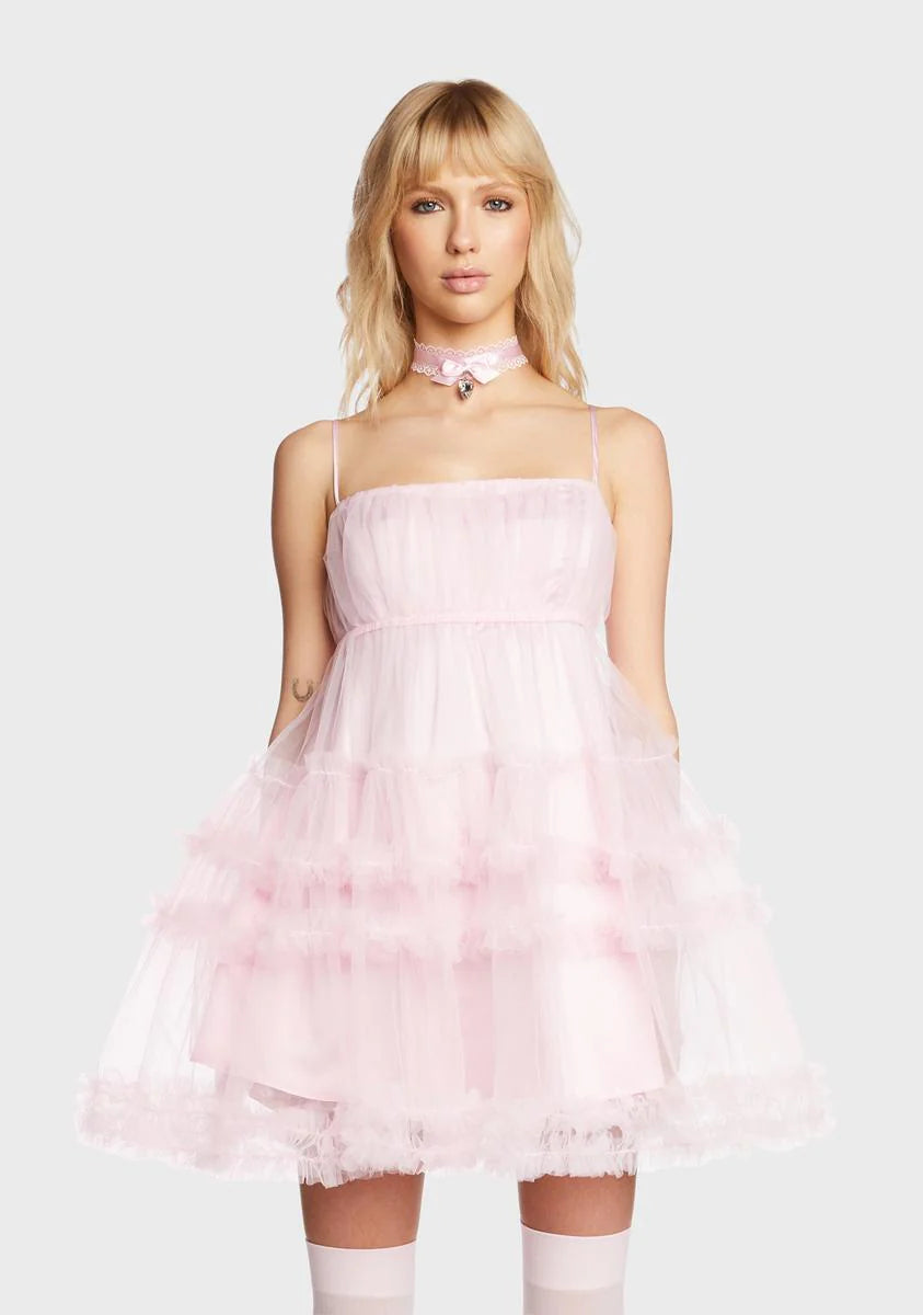 Candy Bold Fortune Tulle Mini Dress