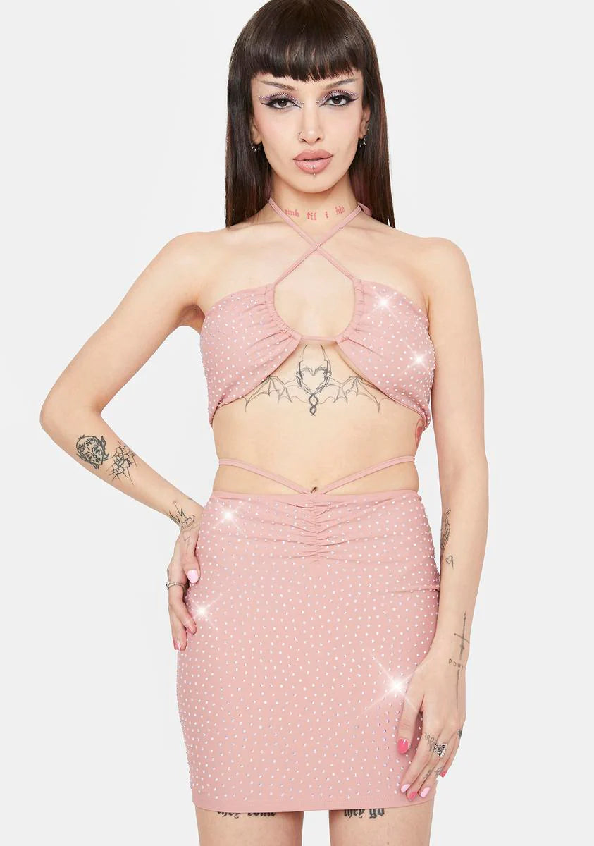 At Last Sequin Skirt Set