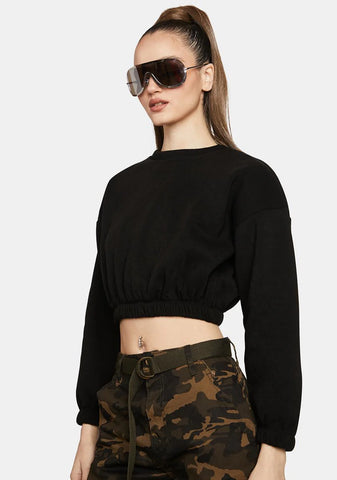 Night Nice To Me Cropped Sweater