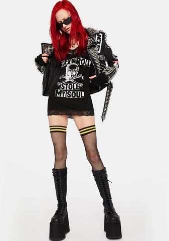 Rock N Roll Stole My Soul Cami Mini Dress