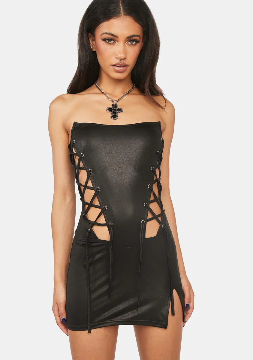 Onyx Met Her At A Bar Mini Dress