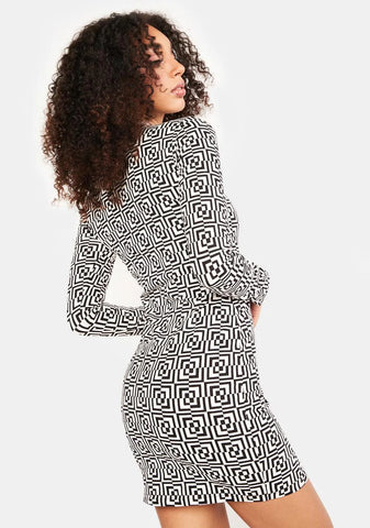Optic Square Luder Mini Dress